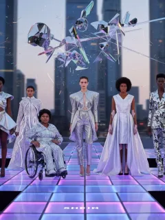 Modelos diversas luciendo ropa de diseño innovador de SHEIN, simbolizando la colaboración con talentos emergentes para 2025.