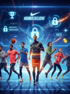 Miembros de Nike celebrando con equipamiento deportivo, simbolizando los nuevos niveles y recompensas exclusivas de Nike Membership 2025.