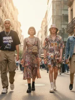Jóvenes a la moda en un entorno urbano español, reflejando las tendencias SHEIN 2026.