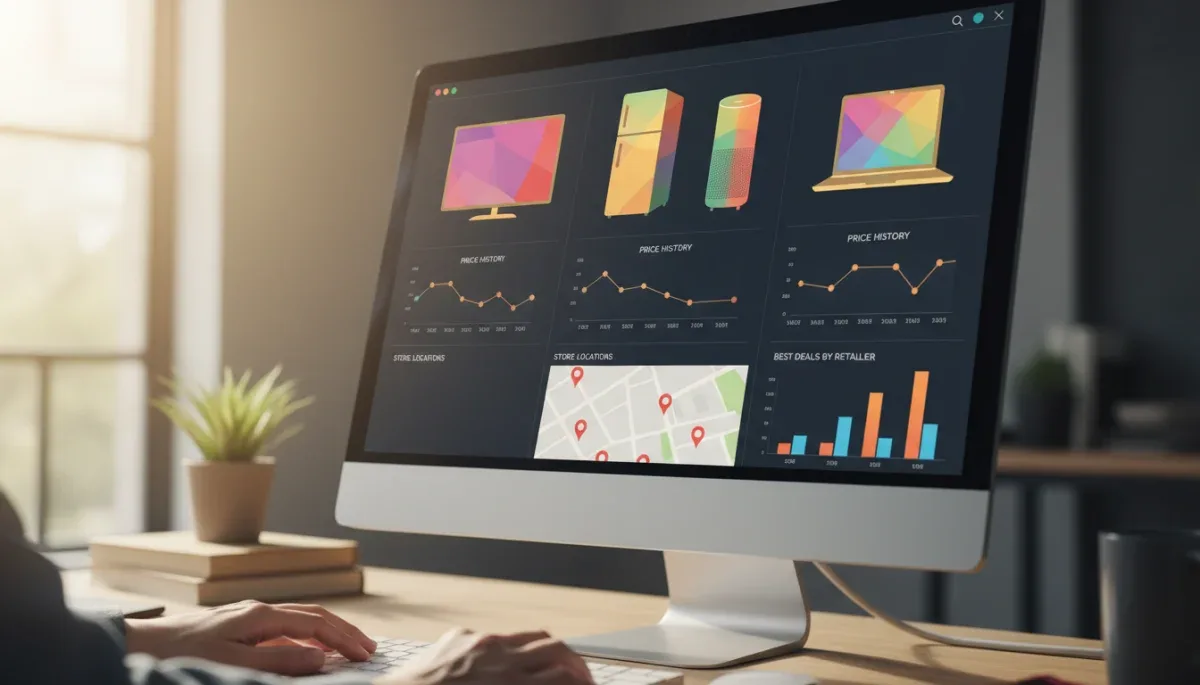 Pantalla que muestra el historial de precios y comparativa de tiendas de Profeco