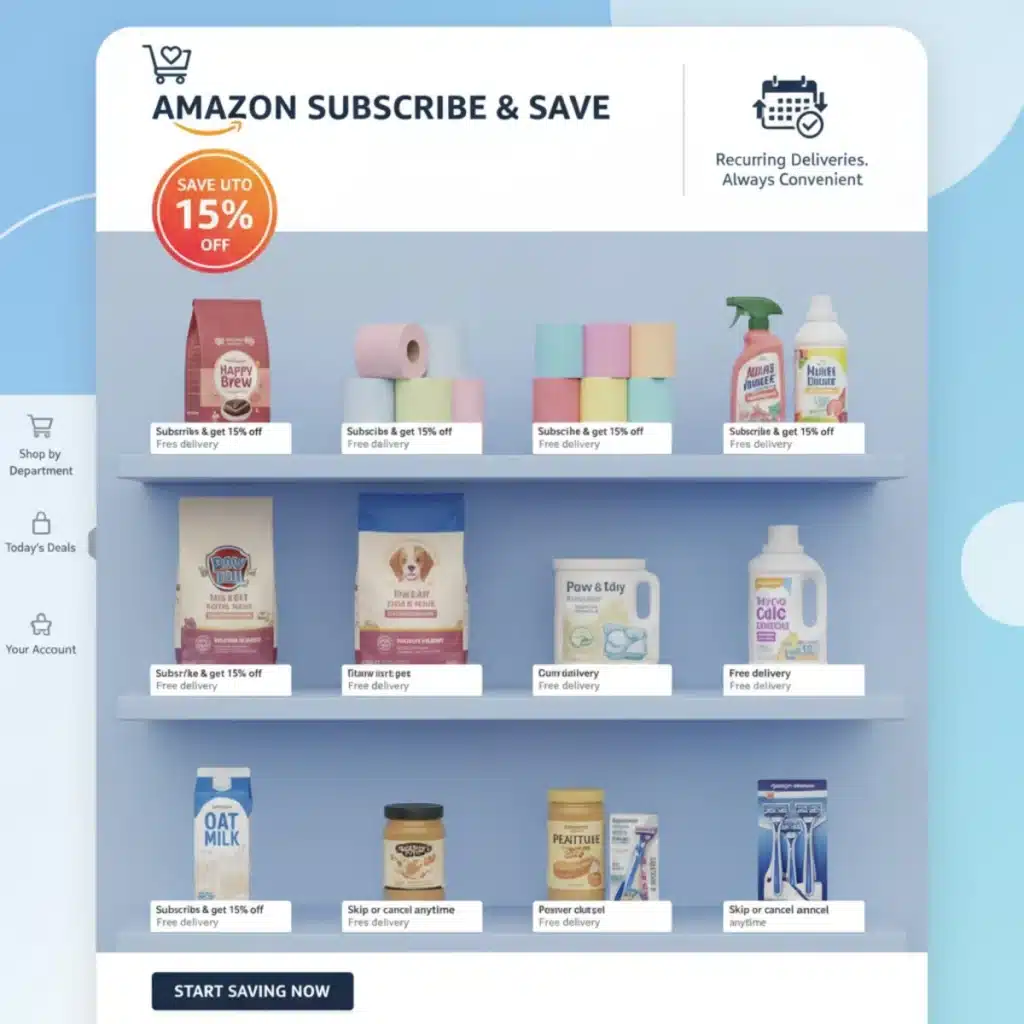 Amazon Subscribe & Save: Ahorra hasta un 15% en EE. UU.