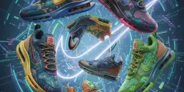 Zapatillas Nike By You personalizadas con materiales innovadores y colores vibrantes para 2025, mostrando las nuevas opciones de diseño.