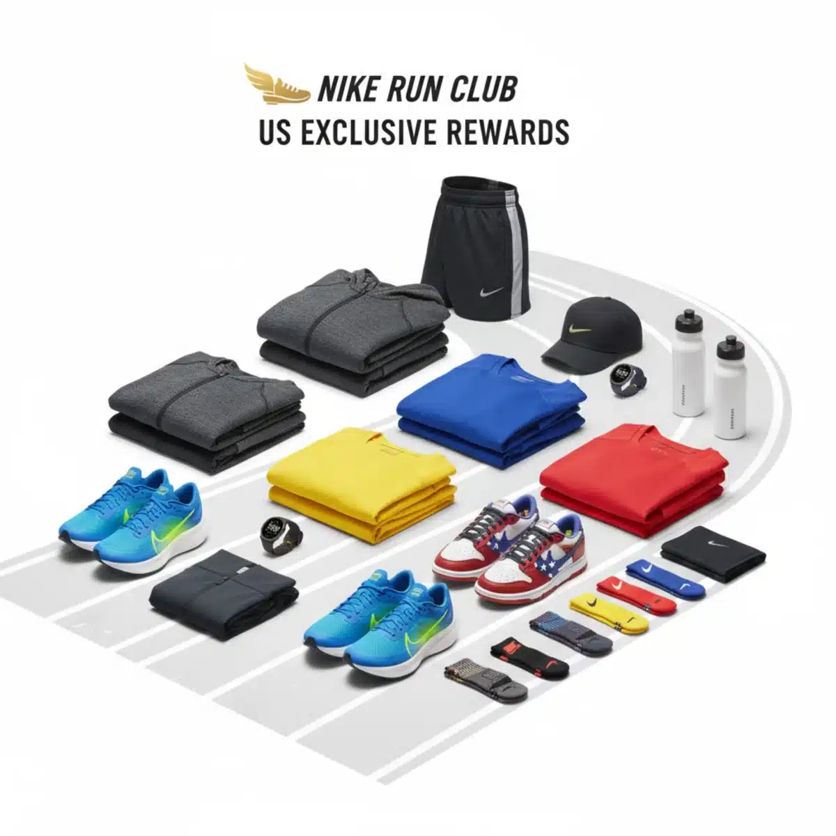 Productos Nike exclusivos como recompensa por participar en Nike Run Club.