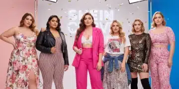 Mujeres diversas posando con confianza en ropa de SHEIN Curve & Plus Size, en un entorno moderno y estilizado.