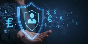 Escudo digital protegiendo datos personales en un entorno de marketing, simbolizando las nuevas directrices de la AEPD.