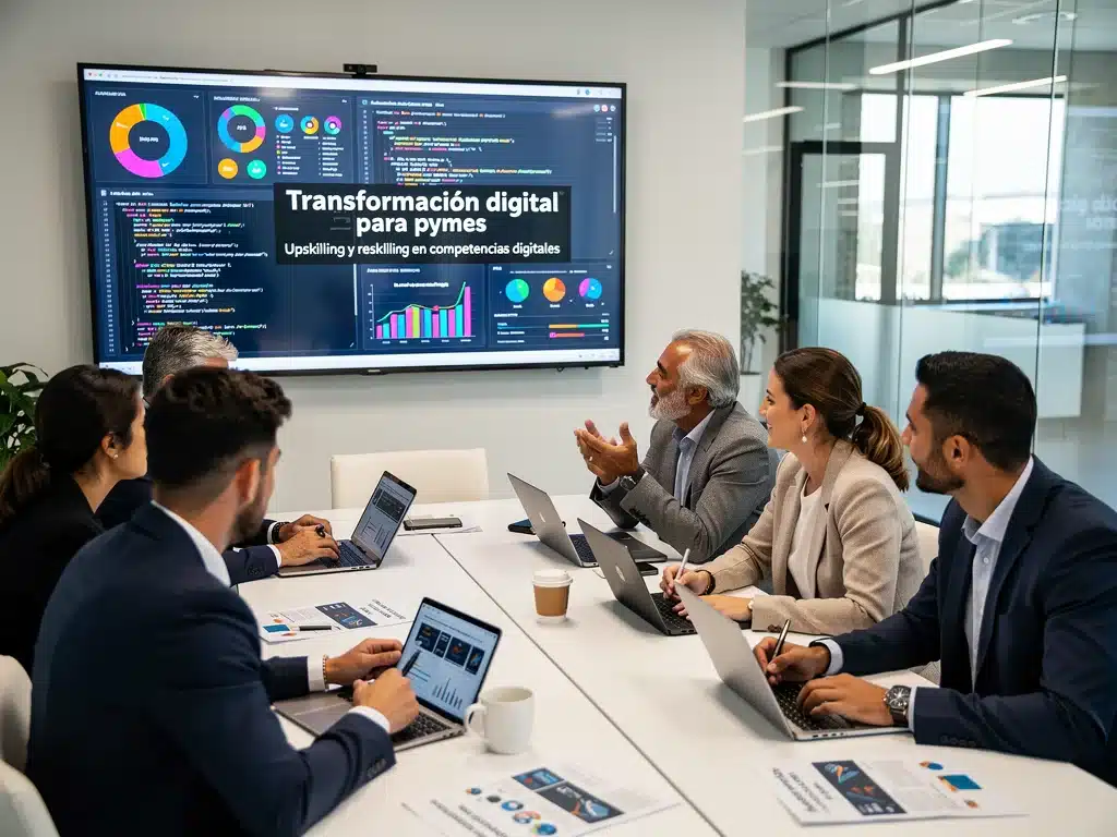Formación en habilidades digitales para empleados de PYMES en España.