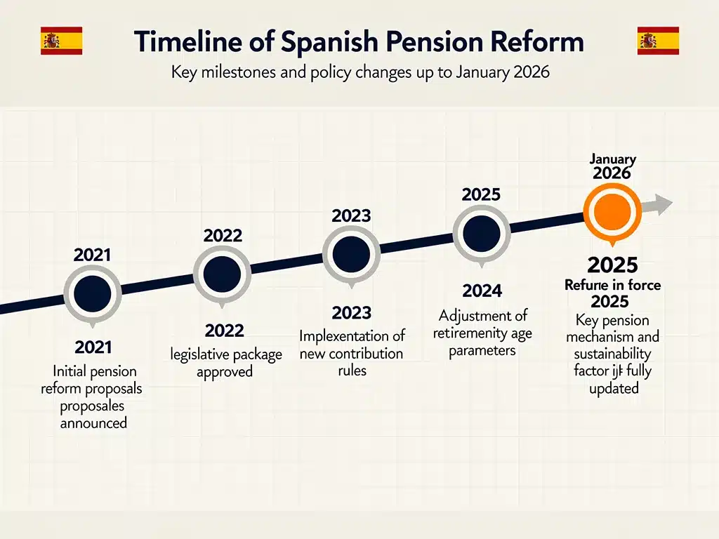 Cronograma de la reforma de pensiones en España hasta 2026