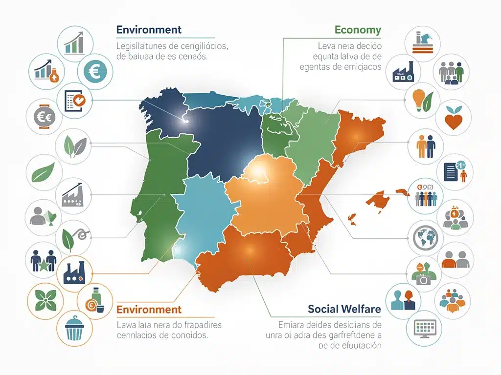 Mapa de España mostrando el impacto regional de los cambios legislativos.